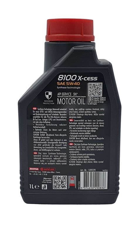 Motul 8100 X Cess GEN2 5W 40 1 Liter G11595430