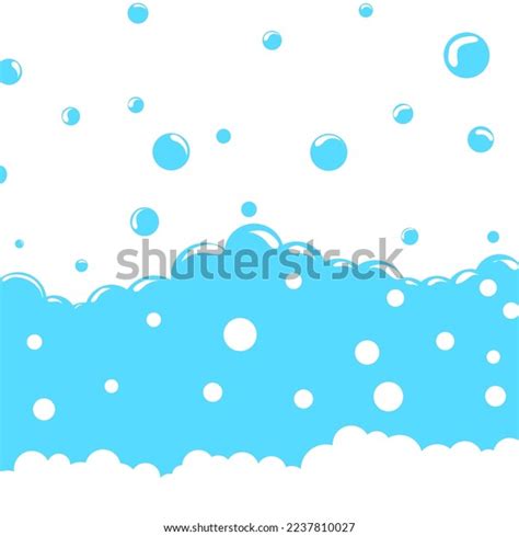 Foam Bubbles Vector Illustration On White Stock Vector Royalty Free