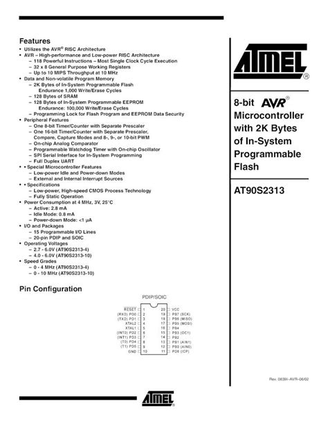 Pdf Avr Atmel Datasheet Dokumen Tips