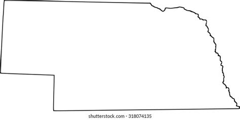 State Map Nebraska United States Stock Vector (Royalty Free) 1446292226 ...