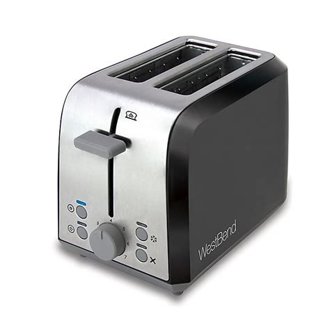 Westbend Two Slice Toaster In Blacksilver Bed Bath And Beyond Canada