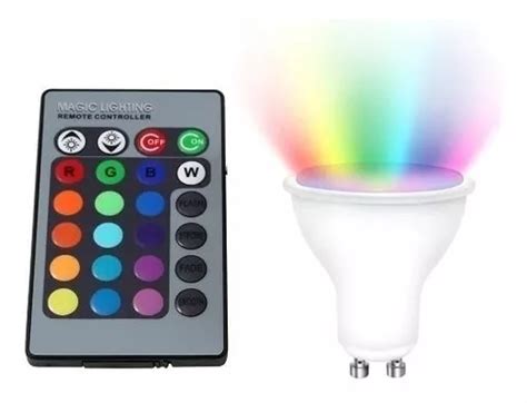 Dicroica Led Rgb 3w Con Control Remoto