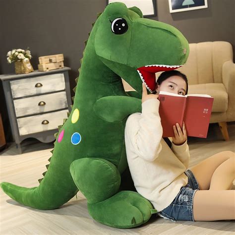 ﺴ☋ตุ๊กตาไดโนเสาร์ของเล่นตุ๊กตา Tyrannosaurus ตุ๊กตา ตุ๊กตา หมอนนอนขนาด