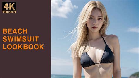 4k Ai Art 해변 수영복 Beach Swimsuit ビーチ水着 Realistic Lookbook Youtube