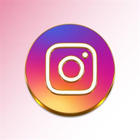 Ícone do instagram 3d PSD Premium