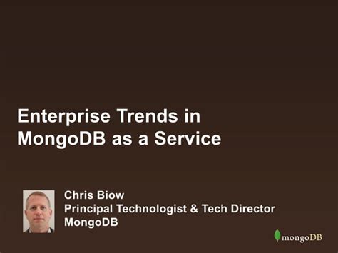 Enterprise Trends For Mongodb As A Service Ppt