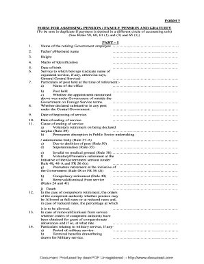 Pension Papers In Word Format Fill Online Printable Fillable Blank