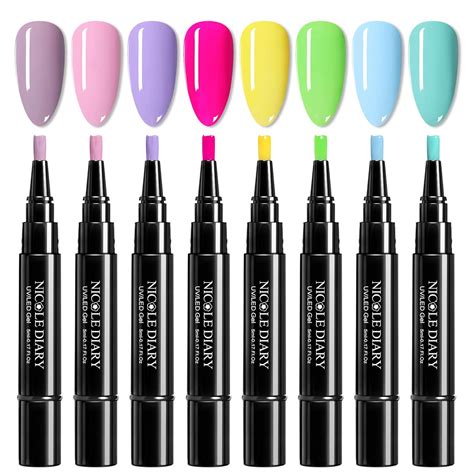 Nicole Diary Farben Nail Art Stift One Step Uv Gel Stift In