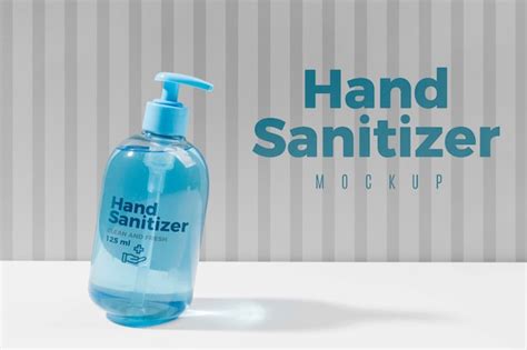 Premium Psd Hand Sanitizer In Bottle Mock Up