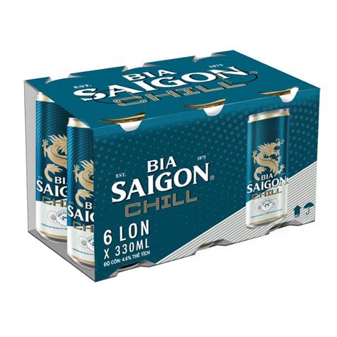 Bia Saigon Chill 6 Lon X 330ml Đặt Hàng Coop Online