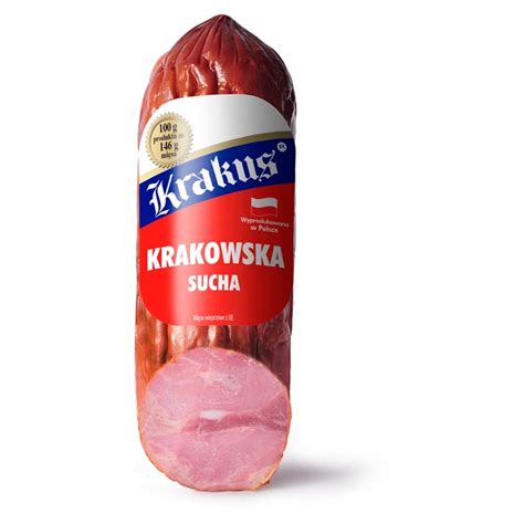 Krakus Kiełbasa krakowska sucha 250 g promocje i gdzie można tanio