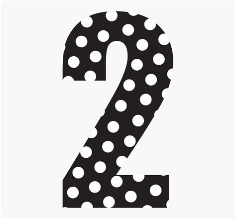 Polka Dot Number 2 Clipart, HD Png Download - kindpng