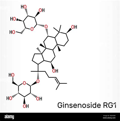 Ginsenoside Rg Molecule It Is One Of The Major Active Components Of