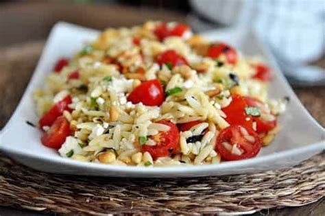 Orzo Salad With Tomatoes Basil And Feta Mel S Kitchen Cafe