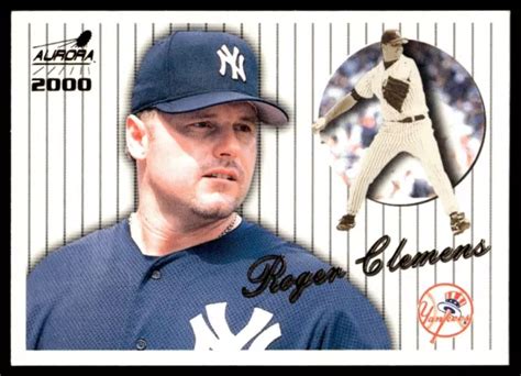 2000 CARTE DE Baseball Pacific Aurora Pinstripes Roger Clemens Yankees