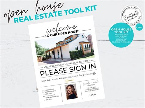 Real Estate Marketing Open House Bundle Real Estate Etsy