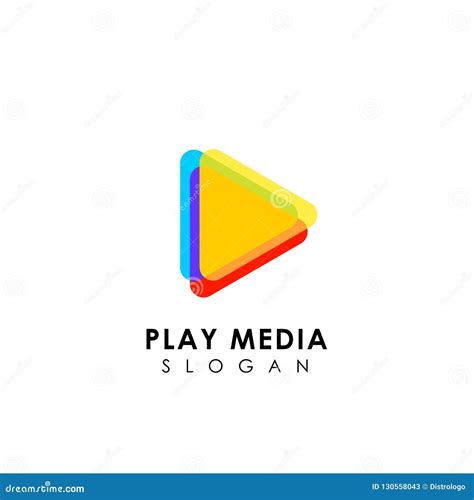 Colorful Play Logo Design Vector With A Black Background Media Tech