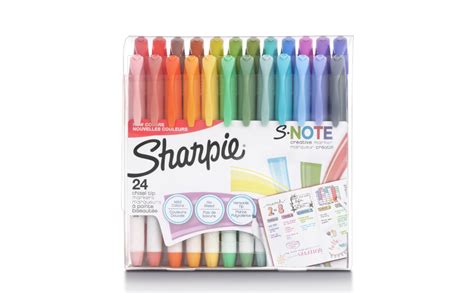 Sharpie S Note Creative Markers Assorted Colors Chisel Tip 24 Count