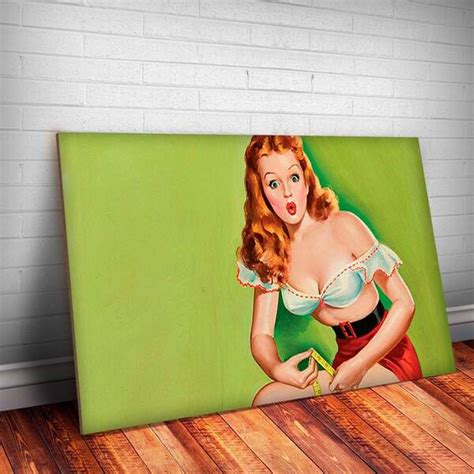 Placa Decorativa Pin Up Mulher Surpresa Mdf 20x30cm Leroy Merlin