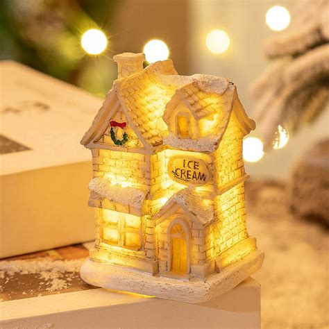 Christmas Light up Village Houses LED Lights Christmas Village Scene ...