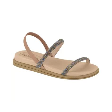 Sandália Beira Rio Ouro Rosado Nude Feminino 8488 109 Nude Netshoes