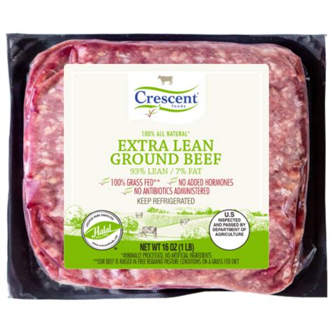 Crescent Grass Fed Extra Lean Ground Beef 16 Oz Frys Food Stores