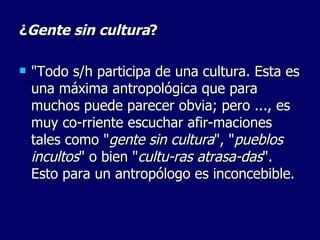 El Ser Humano Y La Cultura PPT Descarga Gratuita