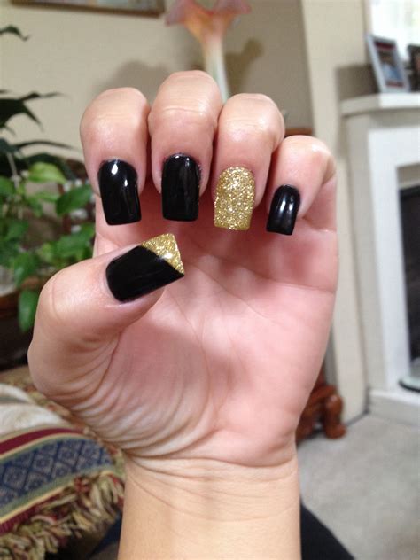 Account Suspended Gold Nails Prom Nails Black Gold Nails