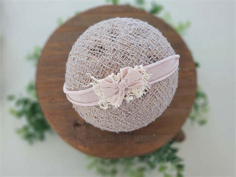 Headband Lacinho Rosa Nude Lili Okpis Props Boutique