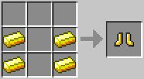 Minecraft gold boots recipe