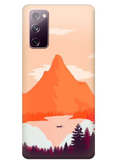 Бампер для Galaxy S20 FE из силикона - Firewatch Фаервотч гора река и лодка