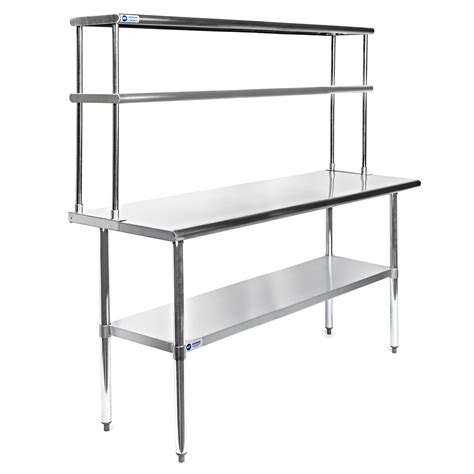 Gridmann NSF Stainless Steel Commercial Kitchen Prep Work Table Plus