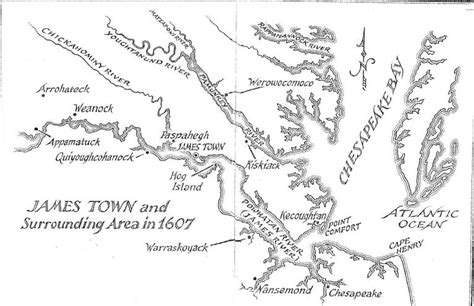 Map of Jamestown - Blood on the River Novel Study