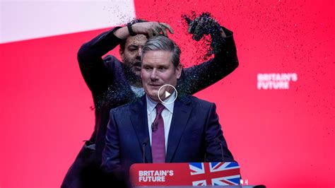 Protester Throws Glitter On Uk Labour Party Leader The New York Times