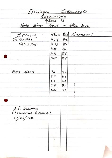 Grade 11 SW – EFFINGHAM SECONDARY SCHOOL