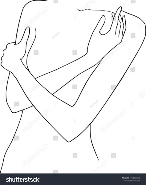 Naked Women Line Art Clipart Nude Stock Vector Royalty Free Shutterstock