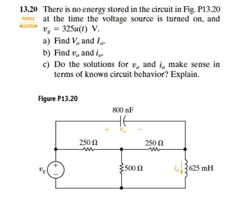 There Is No Energy Stored In The Circuit In Fig P Pspice At