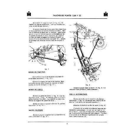 Livret d entretien McCormick CUB F 22 faucheuse portée