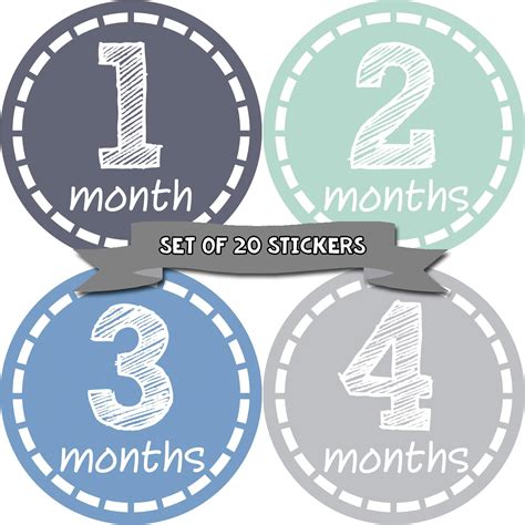 Months In Motion Baby Monthly Stickers Baby Milestone