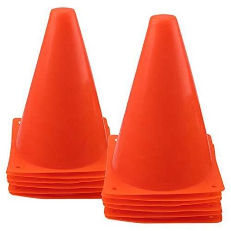 7 Inch Plastic Traffic Cones Sport Training Agility Marker Orange 12