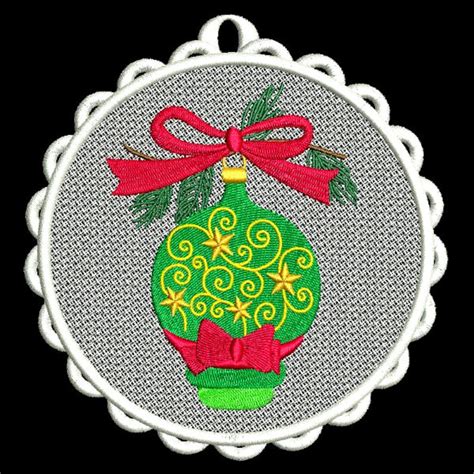 Fsl Christmas Ornaments Inch Machine Embroidery Etsy