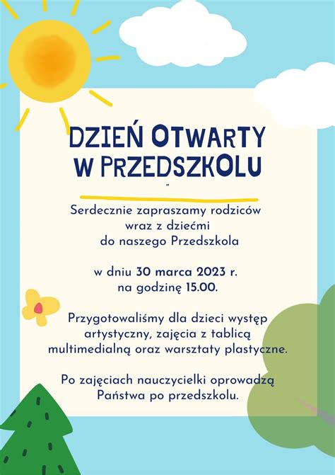 DZIEŃ OTWARTY W PRZEDSZKOLU Przedszkole nr 28 w Sosnowcu