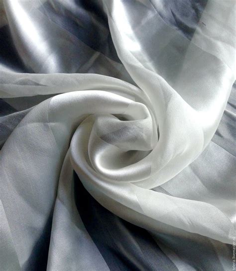 Шелковый шифон в полоску купить в интернет-магазине Ярмарка Мастеров по ...