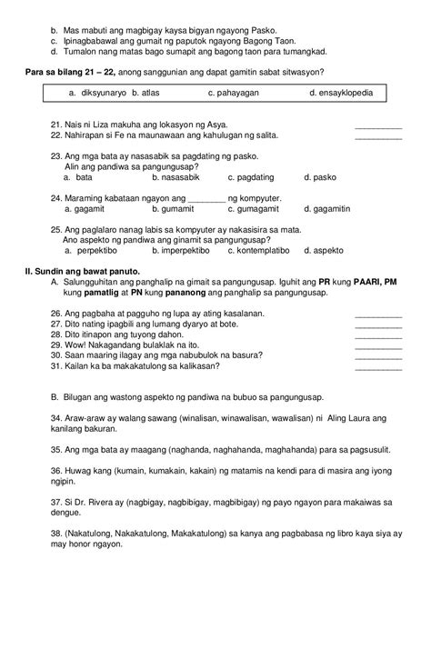 Periodical Test In Filipino 2