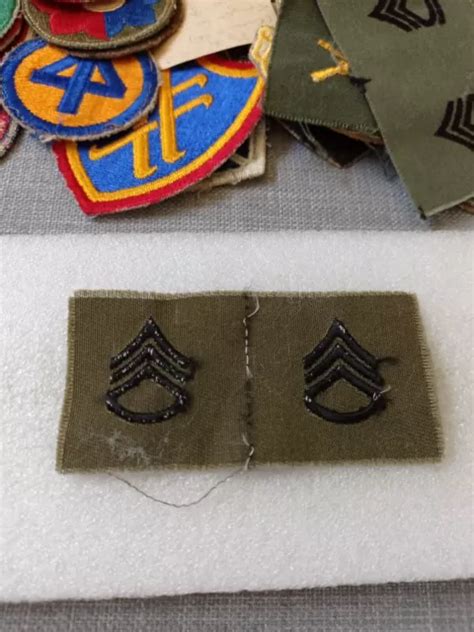 Lot De Grades Armee Us Staff Sergeant Original Eur Picclick Fr