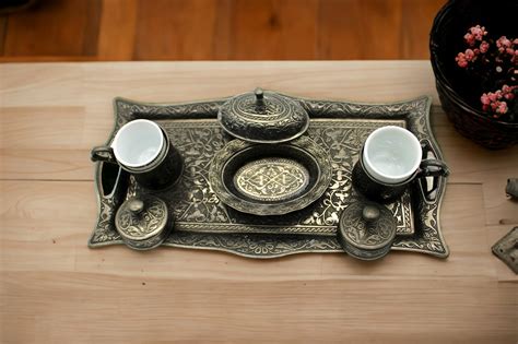 Turkish Coffee Set, Vintage Coffee Set, Ottoman Tea Set, Tray Coffee ...