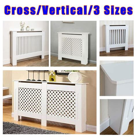 Buy Slatted Radiator Cover White Painted Wall Shelf Cabinet Heating