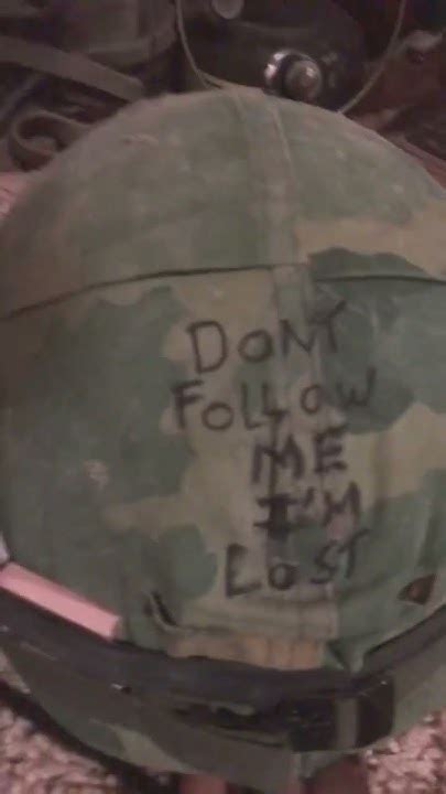 Vietnam War M1 Helmet Complete With Graffiti Original Youtube