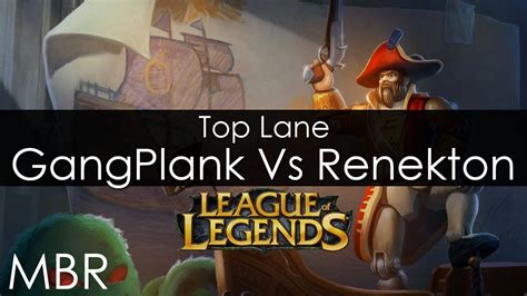 League Of Legends Gangplank Top Lane Vs Renekton Gameplay July 2013