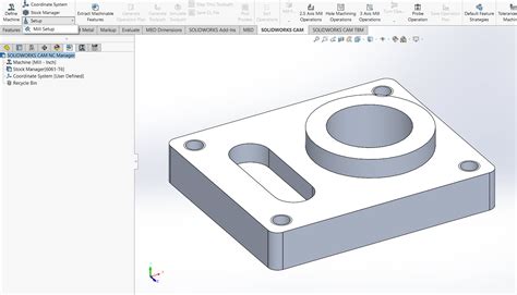 Creating Milling Features Interactively With Solidworks Cam